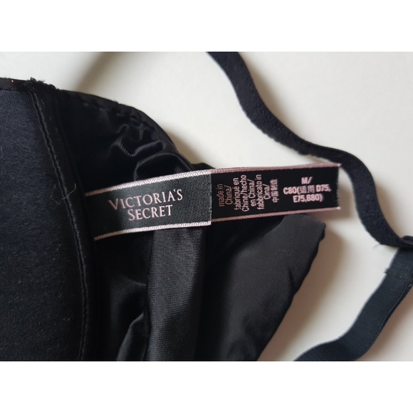 Victoria's Secret Black Padded Demi Bra Medium - Picture 8 of 12